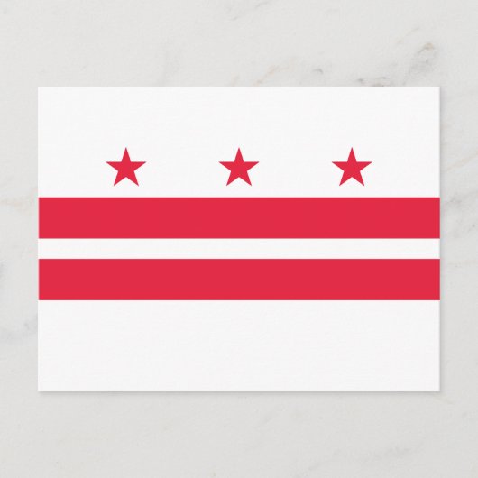 ワシントンD.C.州旗 ポストカード (正面)