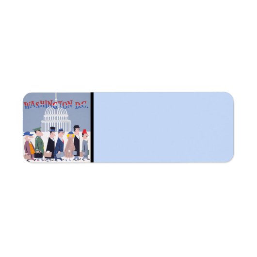 ワシントンD.C.差出人住所ラベル ラベル (正面)