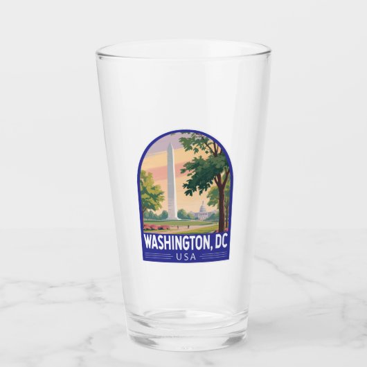 ワシントンD.C.旅行アートエンブレム タンブラーグラス (正面)