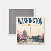 ワシントンD.C. 歴史的スカイライン マグネット (正面/裏面)