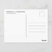 ワシントンD.C.米国議事堂建物はがき ポストカード (裏面)