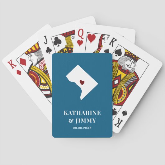 ワシントンD.C.結婚式の引き出物カジノカード地図 トランプ (裏面)