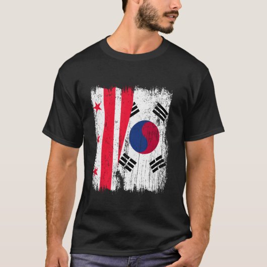 ワシントンD.C. 韓国ハーフ旗 Tシャツ (正面)