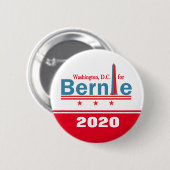 ワシントンD.C. for Bernie 2020 缶バッジ (正面&裏面)