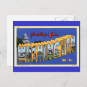 ワシントンDCからの挨拶! ポストカード (正面/裏面)