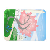 ワシントンDCさくらんぼの花々開花 マグネット (横)