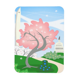 ワシントンDCさくらんぼの花が開花 マグネット