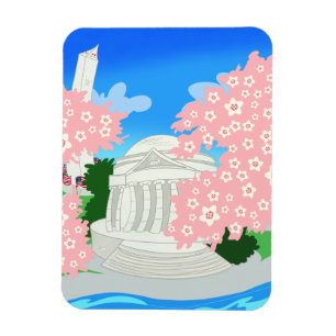ワシントンDCさくらんぼ花ズマグネット マグネット