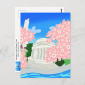 ワシントンDCさくらんぼ花 ポストカード (正面/裏面)