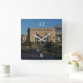 ワシントンDCでのクリスマスの植物園 スクエア壁時計 (ホーム)