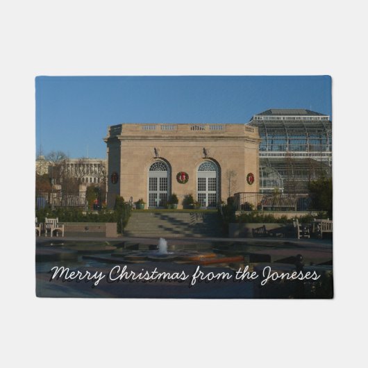 ワシントンDCでのクリスマスの植物園 ドアマット (正面)