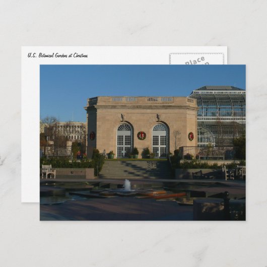 ワシントンDCでのクリスマスの植物園 ポストカード (正面/裏面)