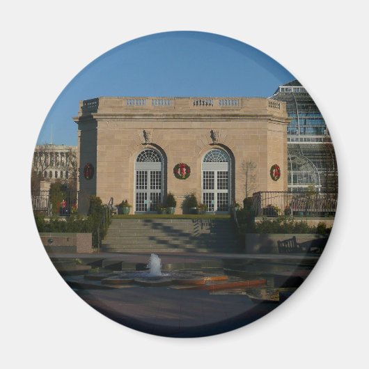 ワシントンDCでのクリスマスの植物園 マグネット (正面)