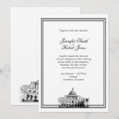 ワシントンDCでの目的地ウェディング　ご招待 招待状 (正面/裏面)