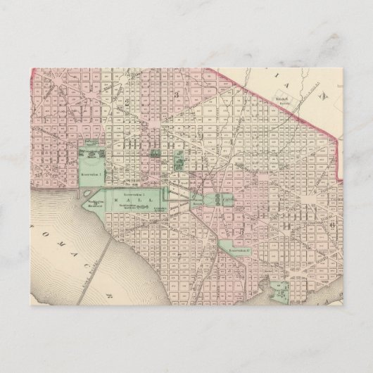 ワシントンDCとジョージタウン ポストカード (正面)