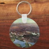 ワシントンDCとポトマック川の古地図 キーホルダー (正面)