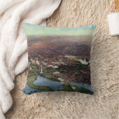 ワシントンDCとポトマック川の古地図 クッション (ブランケット)