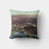 ワシントンDCとポトマック川の古地図 クッション (正面)