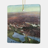 ワシントンDCとポトマック川の古地図 セラミックオーナメント (左)