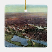 ワシントンDCとポトマック川の古地図 セラミックオーナメント (裏面)