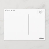 ワシントンDCとポトマック川の古地図 ポストカード (裏面)