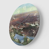 ワシントンDCとポトマック川の古地図 ラージ壁時計 (傾斜)