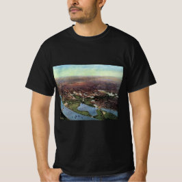 ワシントンDCとポトマック川の古地図 Tシャツ