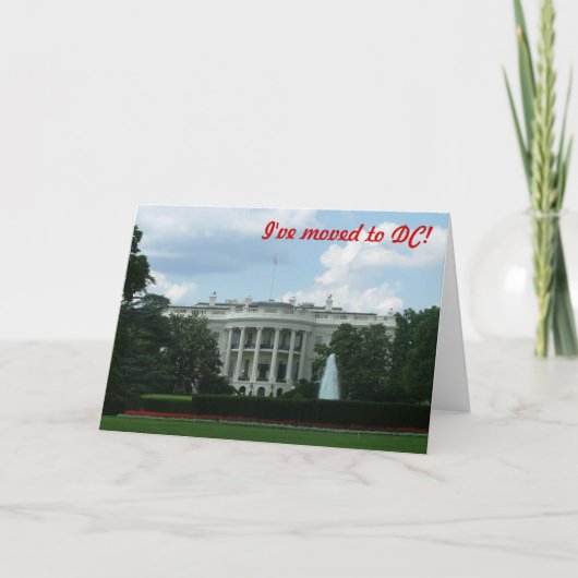 ワシントンDCに移った 案内状 (正面)