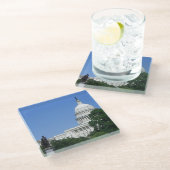 ワシントンDCのキャピトル建物 ガラスコースター (アングル)