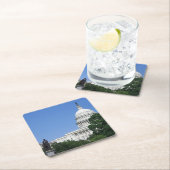 ワシントンDCのキャピトル建物 スクエアペーパーコースター (インサイチュ)