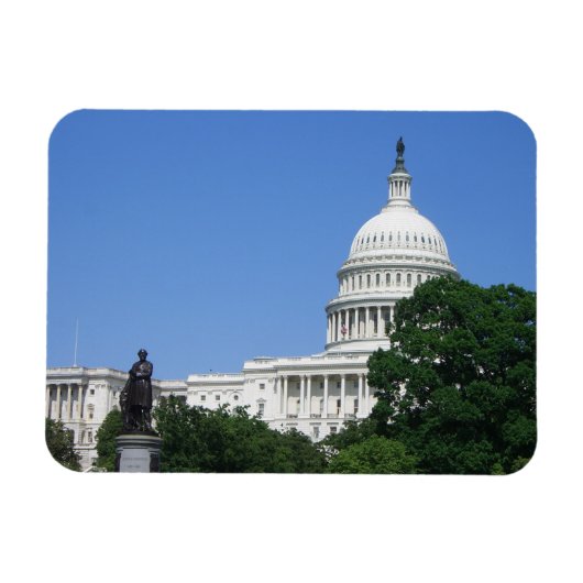 ワシントンDCのキャピトル建物 マグネット (横)