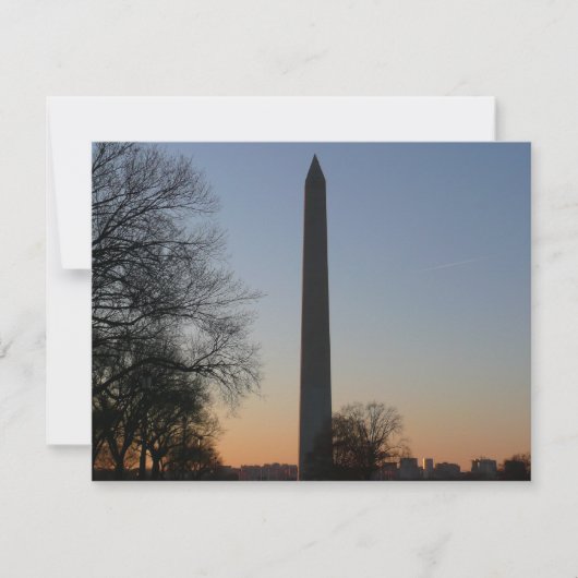 ワシントンDCのサンセット時のワシントン記念塔 (正面)