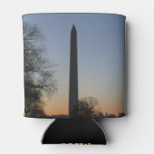 ワシントンDCのサンセット時のワシントン記念塔 缶クーラー (裏面)