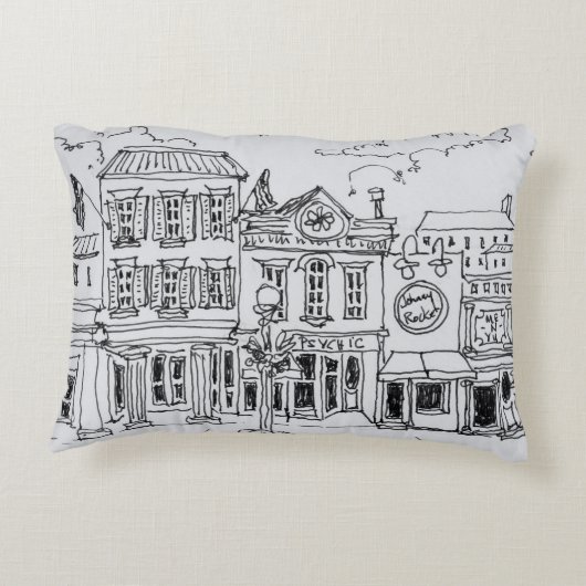 ワシントンDCのジョージタウンにあるM通りのビュー。 アクセントクッション (裏面)