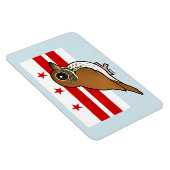 ワシントンDCのバードラブル：ウッドツグミ マグネット (右側)