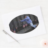 ワシントンDCのベトナムメモリアルウォールを訪問。 楕円形シール (封筒)