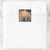 ワシントンDCのリンカーン記念碑。 スクエアシール (バッグ)