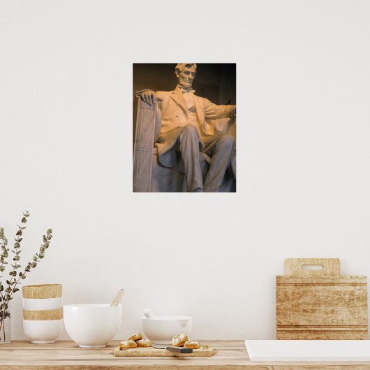 ワシントンDCのリンカーン記念碑。 ポスター (キッチン)