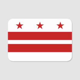 ワシントンDCの国旗が付いた愛国的な名前タグ 名札