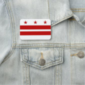 ワシントンDCの国旗が付いた愛国的な名前タグ 名札 (インサイチュ)