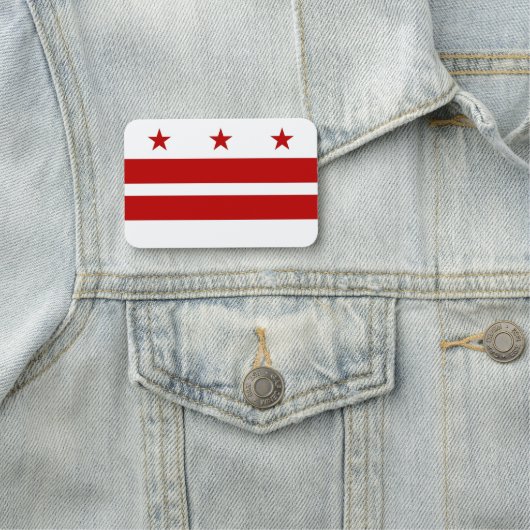 ワシントンDCの国旗が付いた愛国的な名前タグ 名札 (インサイチュ)
