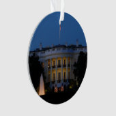 ワシントンDCの夜のクリスマスホワイトハウス オーナメント (正面)