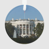 ワシントンDCの夜のクリスマスホワイトハウス オーナメント (裏面)