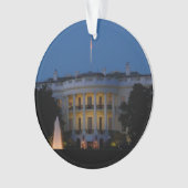 ワシントンDCの夜のクリスマスホワイトハウス オーナメント (正面)