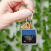 ワシントンDCの夜のクリスマスホワイトハウス キーホルダー (手)