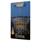 ワシントンDCの夜のクリスマスホワイトハウス クリップボード (左)