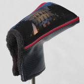 ワシントンDCの夜のクリスマスホワイトハウス ゴルフヘッドカバー (3/4 正面)