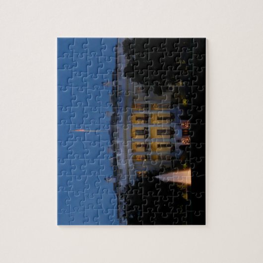 ワシントンDCの夜のクリスマスホワイトハウス ジグソーパズル (縦)