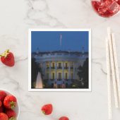 ワシントンDCの夜のクリスマスホワイトハウス スタンダードカクテルナプキン (インサイチュ)