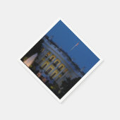 ワシントンDCの夜のクリスマスホワイトハウス スタンダードカクテルナプキン (角)